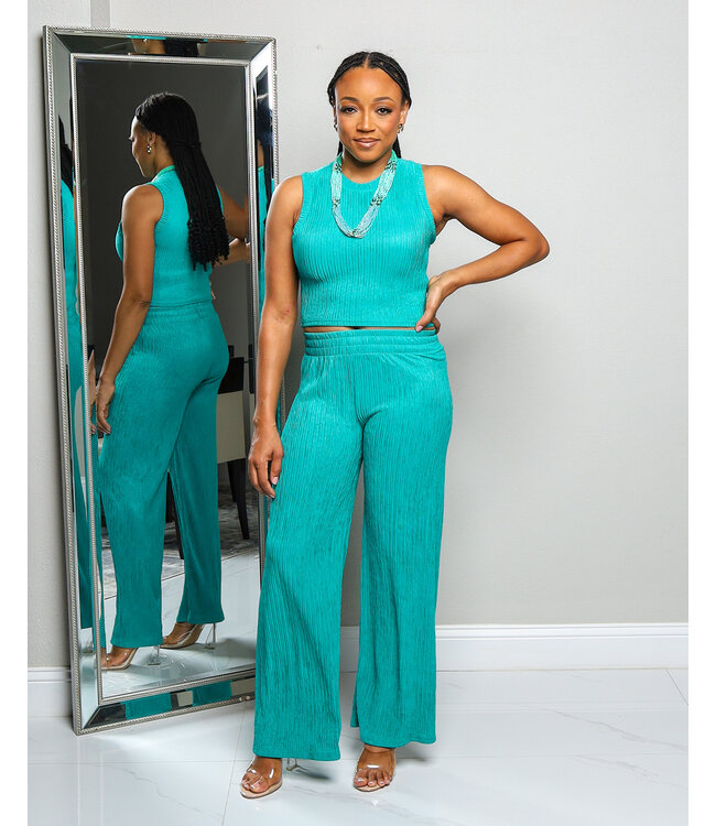ON DEMAND PANT SET EMERALD