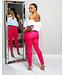 KICK IT WITH ME HIGH RISE SKINNY JEANS - FUCHSIA