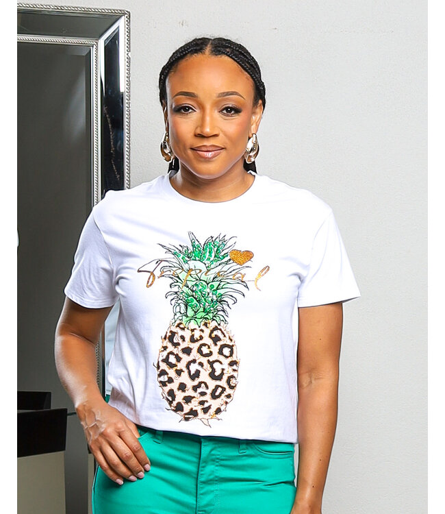TROPICAL PINEAPPLE GRAPHIC T-SHIRT