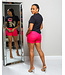 HOT SHOT HIGH RISE SHORTS - FUCHSIA
