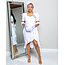 DISTANT MEMORY RUFFLE DRESS WHITE