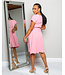 MAKE YOUR MOVE BELTED DRESS PINK
