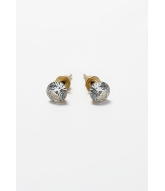 CRYSTAL STUD EARRINGS CLEAR