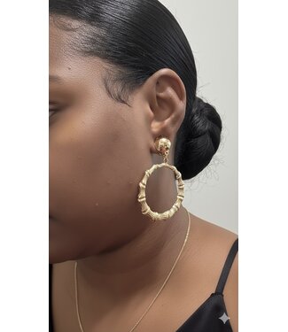 BAMBOO STATE OF MIND CLIP ON EARRINGS