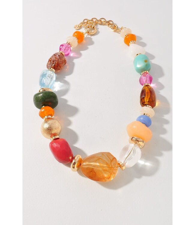 NATURAL BEAUTY BEADED NECKLACE