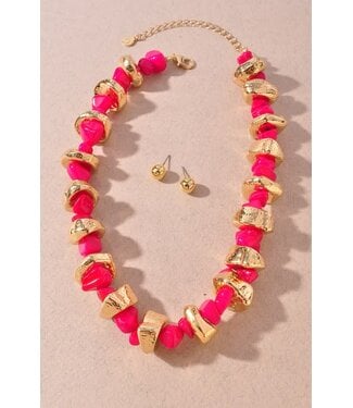 LOST IN TIME NECKLACE SET - PINK