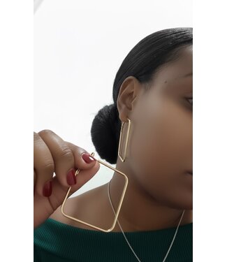 Squared In Hoops Gold