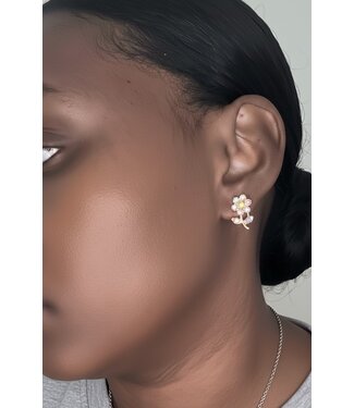BLOOMING HAPPY CRYSTAL EARRINGS - IRIDESCENT