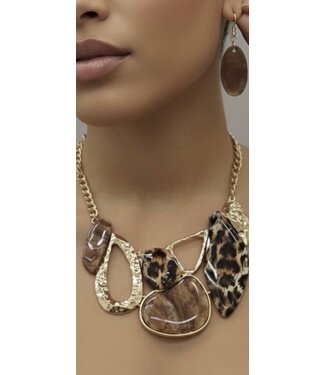 SHAPE SHIFT NECKLACE SET - LEOPARD