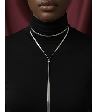 DROPPING LAYERS NECKLACE - SILVER