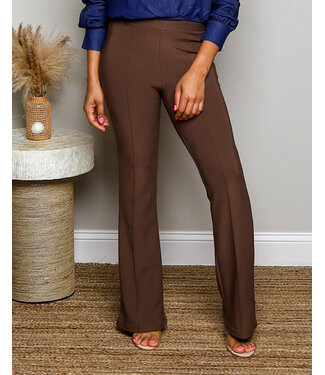 SMOOTH TALKIN' SCUBA HIGH WAIST PANTS - ESPRESSO