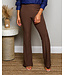 SMOOTH TALKIN' SCUBA HIGH WAIST PANTS - ESPRESSO