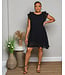 NEW EXPRESSIONS PLEATED DRESS BLACK