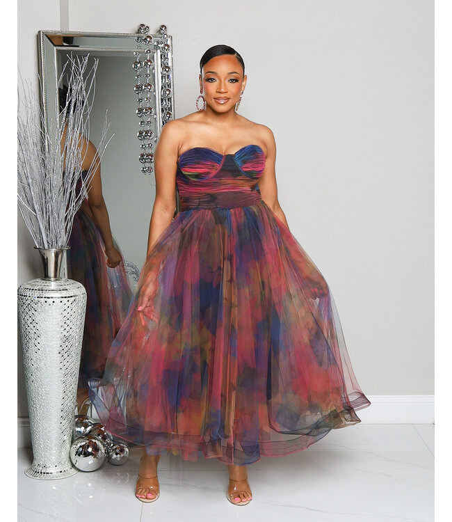 WHIMSICAL WISHES MIDI DRESS