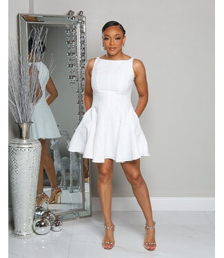 STAY TIMELESS DRESS - WHITE