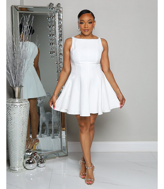 STAY TIMELESS DRESS - WHITE