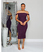 ABOVE AVERAGE RUCHED DRESS PLUM