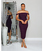 ABOVE AVERAGE RUCHED DRESS PLUM