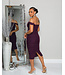 ABOVE AVERAGE RUCHED DRESS PLUM