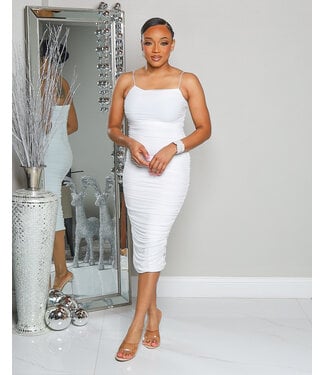 HEAVENLY AURA RUCHED DRESS