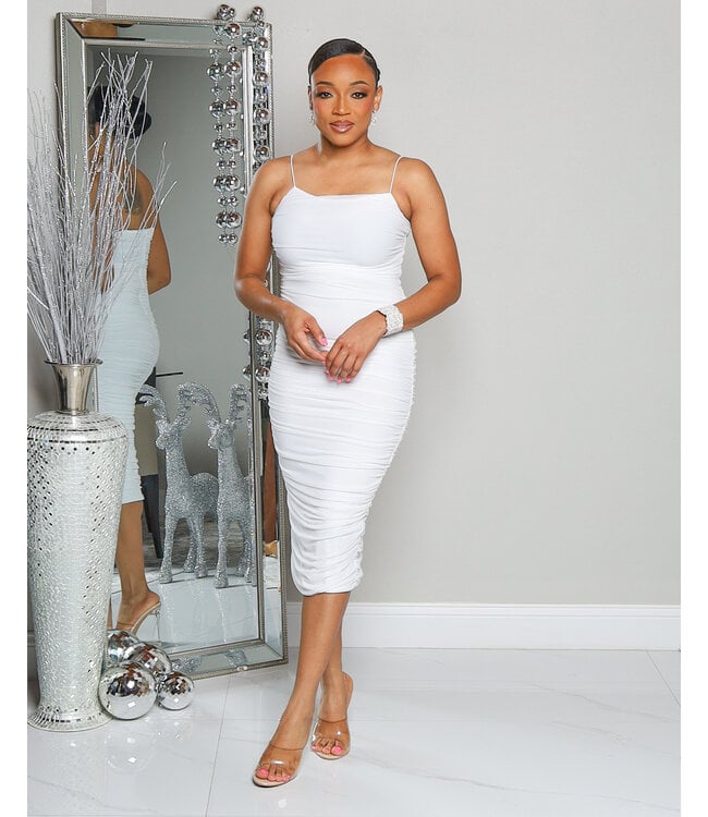 HEAVENLY AURA RUCHED DRESS