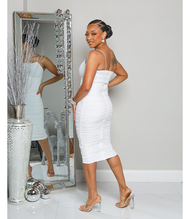 HEAVENLY AURA RUCHED DRESS