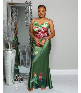 BLOOM IN TIME SLIP MAXI DRESS