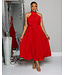 MOMENTS TO REMEMBER PLEATED DRESS - RED