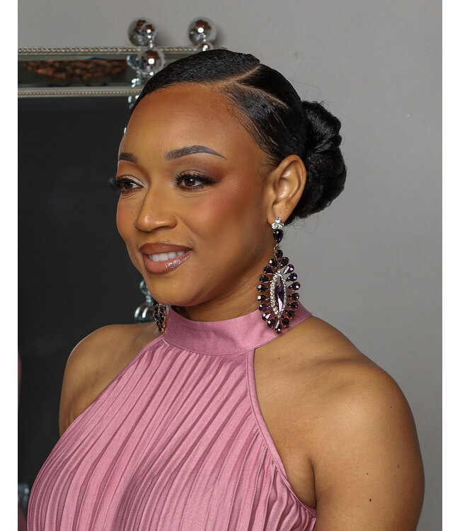 Be Epic Jewel Earrings - Purple