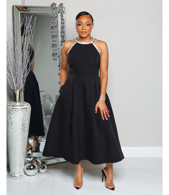 MIDNIGHT FAIRYTALE MIDI DRESS