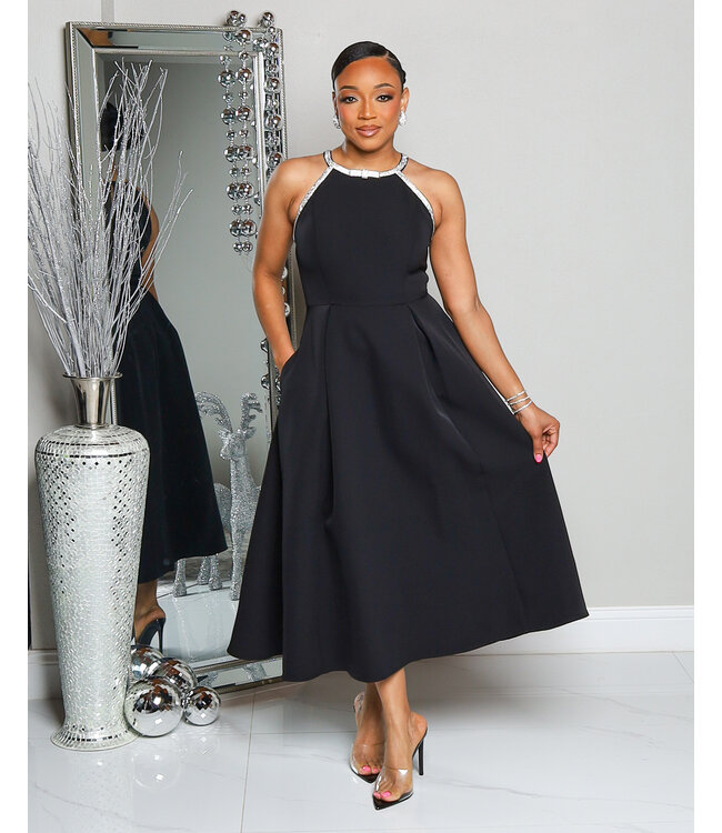 MIDNIGHT FAIRYTALE MIDI DRESS