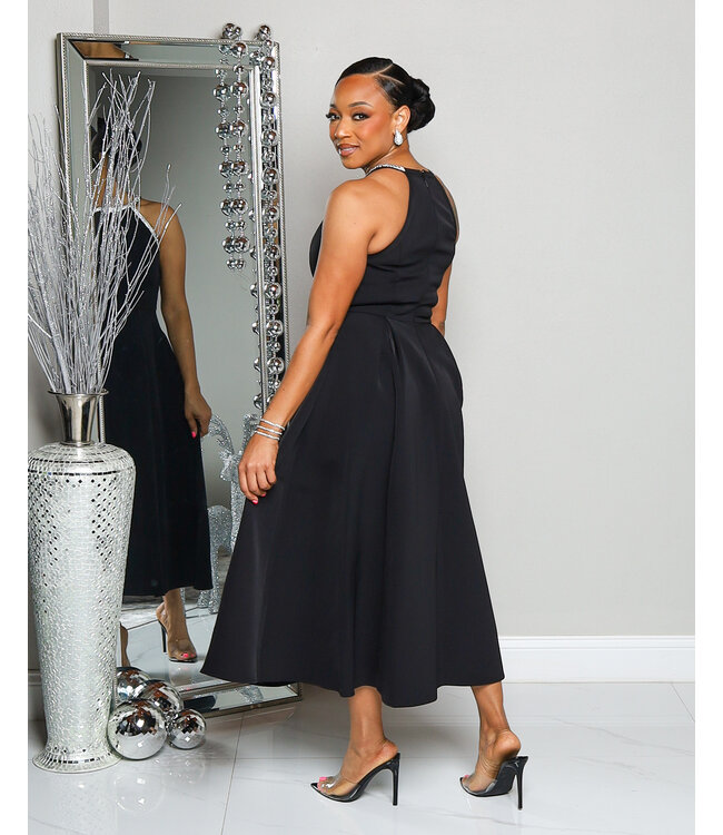 MIDNIGHT FAIRYTALE MIDI DRESS