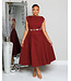 CRANBERRY TWIST MIDI DRESS