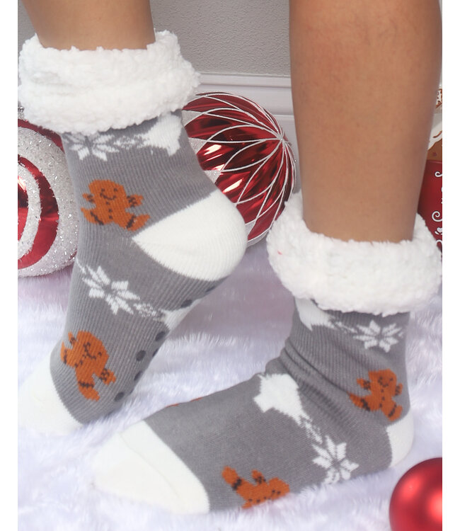 SUGAR & SPICE COZY SOCKS - GREY