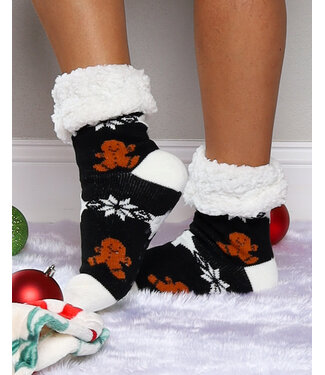 SUGAR & SPICE COZY SOCKS - BLACK