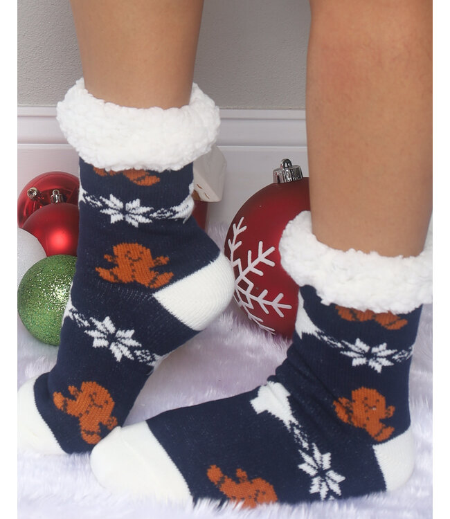 SUGAR & SPICE COZY SOCKS - NAVY
