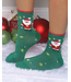 CHRISTMAS IS COMING SOCKS - GREEN SANTA