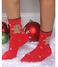 CHRISTMAS IS COMING SOCKS - RED GINGERBREAD MAN