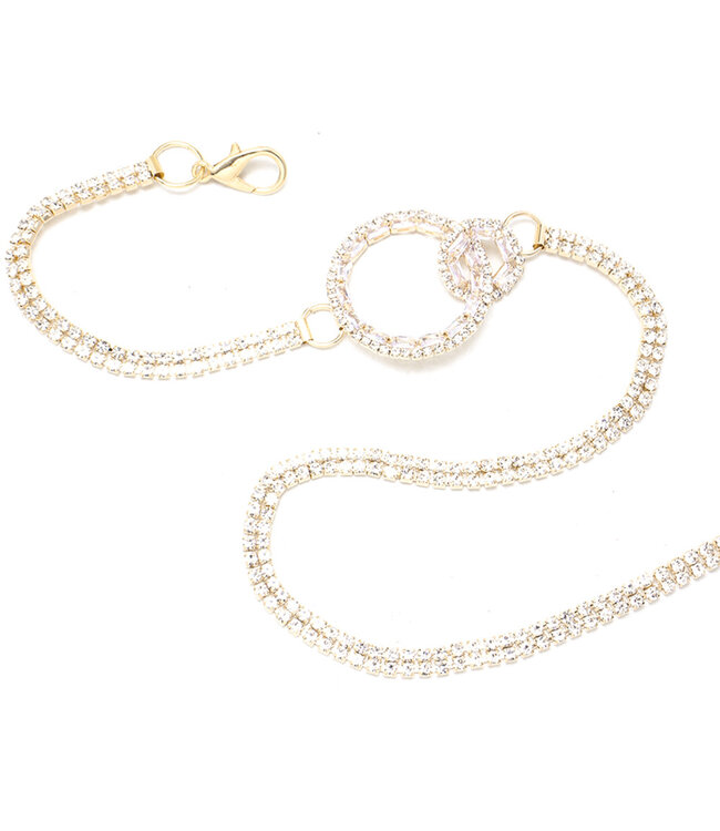 CIRCLE OF LIFE RHINESTONE BELT - GOLD