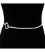 CIRCLE OF LIFE RHINESTONE BELT - SILVER
