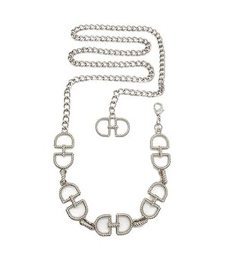 JOINING LINKS CHAIN BELT - SILVER