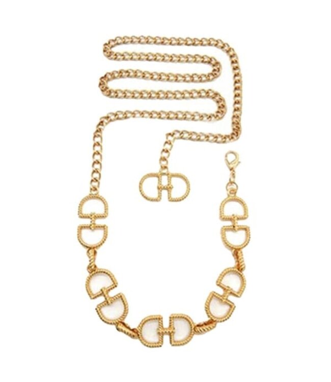 JOINING LINKS CHAIN BELT - GOLD