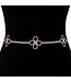 DELICATE FLOWER RHINESTONE BELT - GOLD