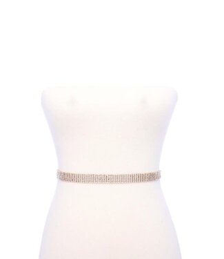 IT'S ABOUT GLAM TIME RHINESTONE BELT - GOLD