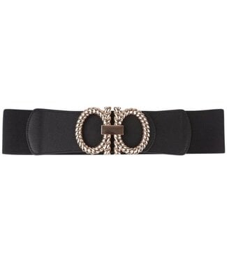 CLOCK OUT STRETCH BELT - BLACK