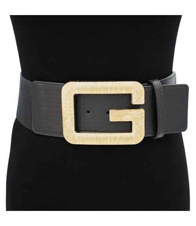 BIG GLOW STRETCH BELT - BLACK