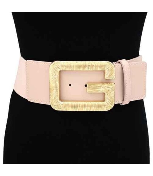 BIG GLOW STRETCH BELT - LIGHT PINK