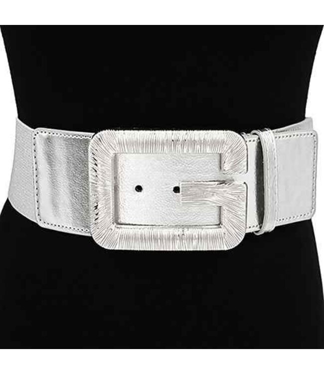 BIG GLOW STRETCH BELT - SILVER