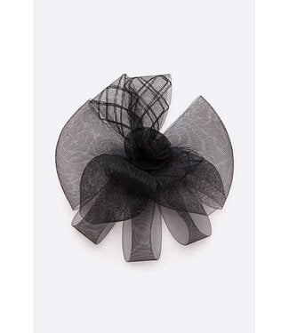 ROSETTE DREAMS FASCINATOR - BLACK