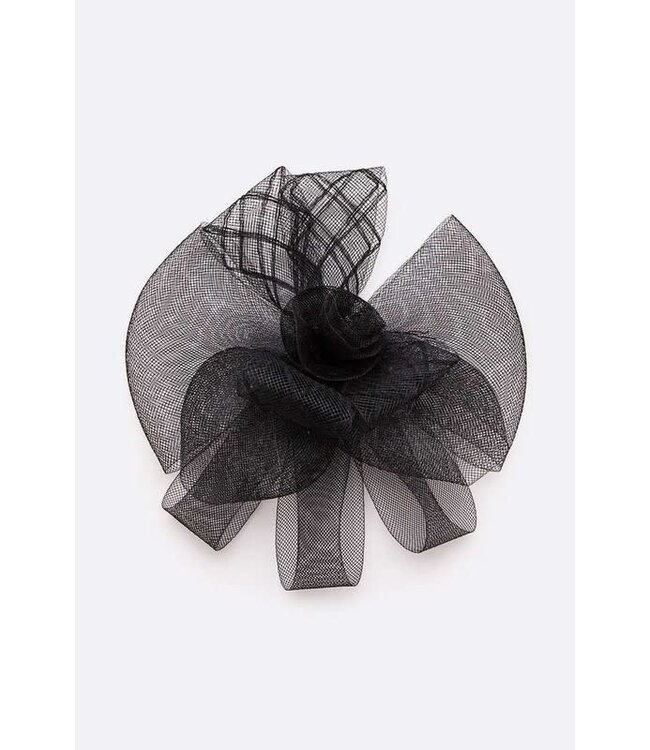 ROSETTE DREAMS FASCINATOR - BLACK